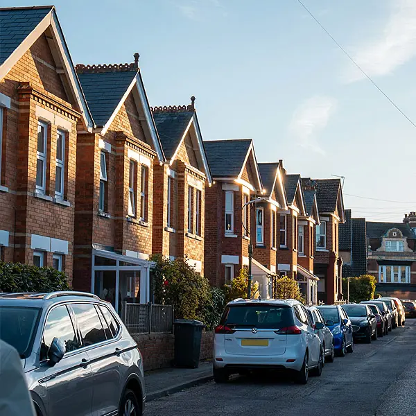 Street of UK homes for residential investment and buy-to-let opportunities